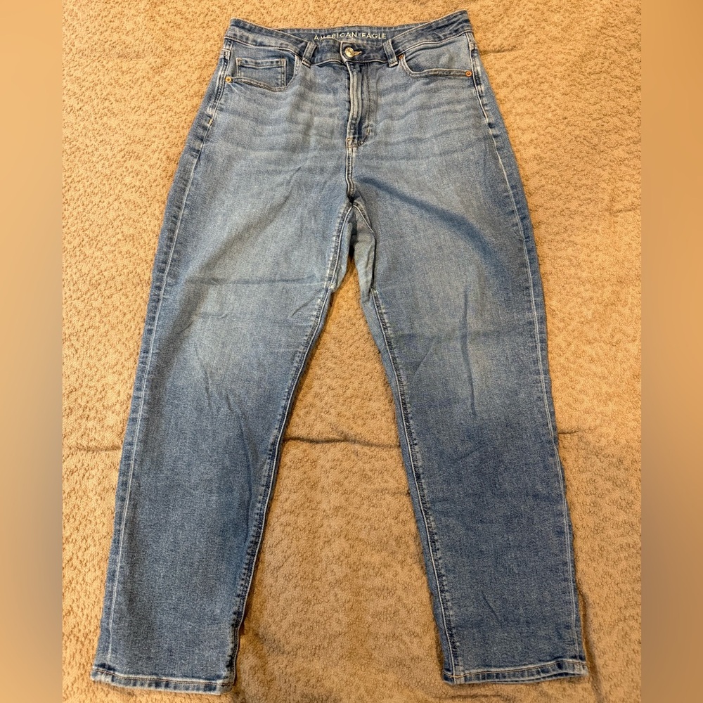 American Eagle Outfitters Light Blue Straight Leg Jeans